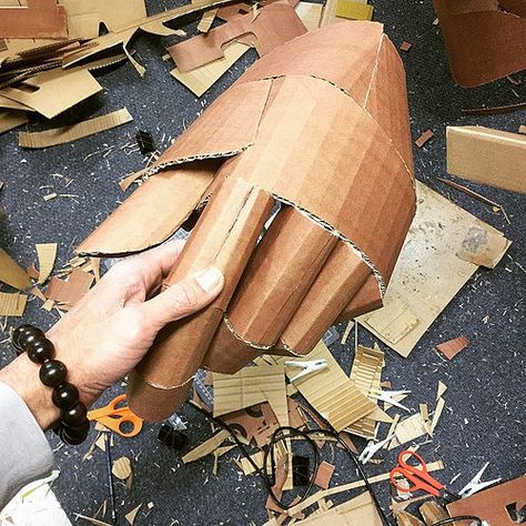 In progress, left hand #cardboard #cardboardart #art#sculpture | Flickr - Photo Sharing! Cardboard Art Sculpture, Cardboard Cartons, Paper Art Sculpture, Middle School Art Projects, Paper Mache Clay, Cardboard Sculpture, Classroom Art Projects, Paper Mache Sculpture, Hand Sculpture