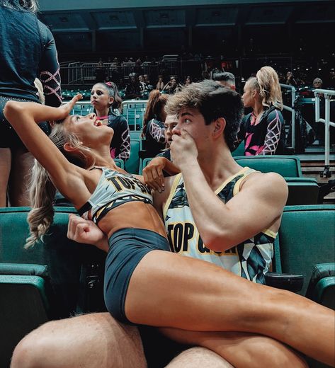 Cheer Gf And Bf, Cheer Pics With Boyfriend, Cheer Gf And Football Bf, Cheerleading And Football Couples, Tglc Cheer 2023, Allstar Cheer Aesthetic, Basketball Couple Pictures, Cheer Couples, Cheer Fits