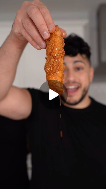 Ahmad Alzahabi on Instagram: "Hot Honey Tenders With @hadihachem_ 🤣

Recipes updated weekly on Thegoldenbalance.com 🫶🏽" Honey Almond Chicken, Hot Honey Tenders, Honey Tenders, Crispy Hot Honey Feta Chicken, Baked Crunchy Hot Honey Chicken Hbh, Schecks Honey Lemon Chicken, High Protein Honey Garlic Chicken, Ahmad Alzahabi, Hot Honey