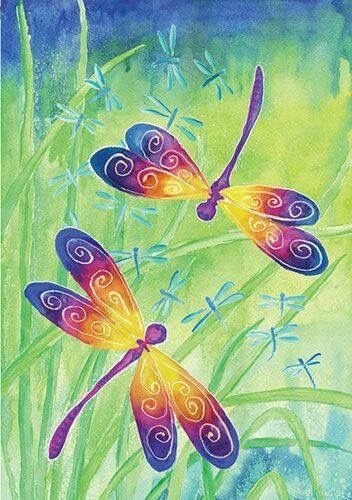 Dragonfly Painting, Wine And Canvas, Dragonfly Art, 수채화 그림, Paint And Sip, Night Painting, Kites, Painting Class, Pics Art