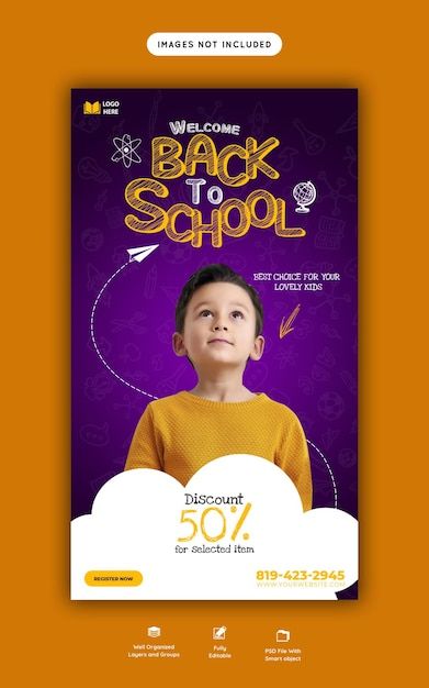 Free PSD back to school instagram and fa... | Free Psd #Freepik #freepsd #back-school-post #school-ad #school-post #school-social-media School Post, Instagram Story Post, School Instagram, Facebook Story, Story Post, Story Template, Free Psd, Vector Photo, Back To School