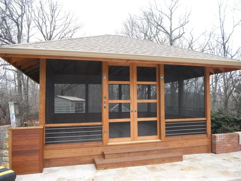 Screened Porch Ideas, Screened In Porch Diy, Porch Gazebo, Gazebo On Deck, Screened Gazebo, Patio Remodel, Screened Porch Designs, Gazebo Plans, Porch Plans