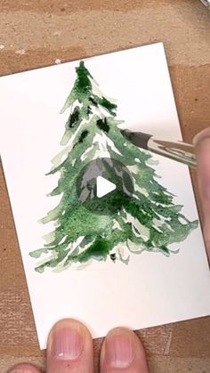 Diy Christmas Watercolor Art, Holiday Cards Handmade Watercolor, Colorful Christmas Painting, Watercolor Holiday Art, How To Watercolor Paint Beginner, Winter Wall Art Diy, Watercolor Christmas Cards Tutorial How To Paint, Watercolor Holiday Card Ideas, Christmas Tree Card Ideas