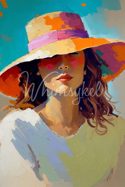 Sunny Dayz is printed on luxurious rice paper and shipped through our print-on-demand print partner. It is available in several sizes making it perfect for your project needs.#portraitart #painting #blackandwhite #portraiture #artisticportraits Women With Hats Painting, Abstract Painting Woman, Portrait Palette, Abstract People, Acrylic Portrait Painting, Portrait Artists, Butterfly Art Painting, Painting Woman, Diy Abstract Canvas Art