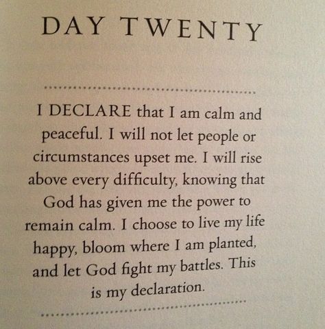 Day 20 | I Declare Calm | Joel Osteen Joel Osteen, Quotes Inspirational Positive, Spiritual Inspiration, Knowing God, Faith Quotes, The Words, Spiritual Quotes, Christian Quotes, Bible Quotes