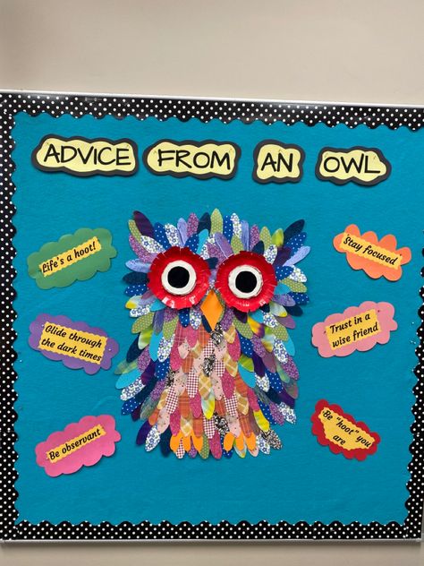 Owl Theme Bulletin Board Ideas, Owl Bulletin Board Ideas For School, Owl Bulletin Board Ideas, Owl Bulletin Boards, Behavior Board, Nurse Bulletin Board, Nurse Ideas, Growth Mindset Bulletin Board, School Nurse Office