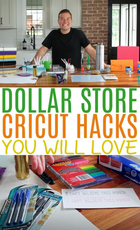 Storing Cricut Vinyl Rolls, How To Store Cricut Vinyl, Dollar Tree Cricut Supplies, How To Store Vinyl Rolls, Cricut Pen Projects, Dollar Store Cricut, Cricut Pens Hack, Cricket Joy, Cricut Pens