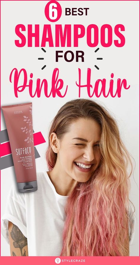 6 Best Shampoos For Pink Hair: A shampoo for pink hair helps lock the color, prevent fading, and maintain its radiance. In this article, we have listed the 6 best color-protecting shampoos for pink hair. #Shampoo #PinkHair #Haircare Pink Hair Products, Pink Shampoo, Hair Growth Cream, Rose Shampoo, Color Safe Shampoo, Best Shampoo, Toning Shampoo, Hair Color Shampoo, Hair Help