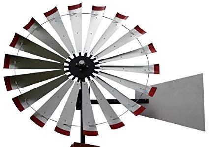 60-inch Windmill Head w/Plain Rudder, Build a 20-Foot Tall Windmill Windmill Images, Kinetic Spinner, Bean Trellis, Windmill Blades, Metal Windmill, Wind Sculptures, Outdoor Living Decor, Red Vinyl, Wind Power