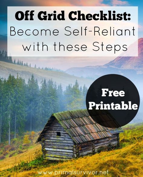 Off Grid Checklist: Become Self-Reliant with these Steps. The hardest part is always getting started. With something as “drastic” as going off grid, it can seem pretty daunting. Do you start by learning carpentry? Or how about how to grow and preserve your own food? The process of going off-grid will be different for everyone, but this checklist should help you out. Learn Carpentry, Off Grid Survival, Going Off The Grid, Survival Quotes, Survival Life Hacks, Survival Shelter, The Hardest Part, Homestead Survival, Survival Life