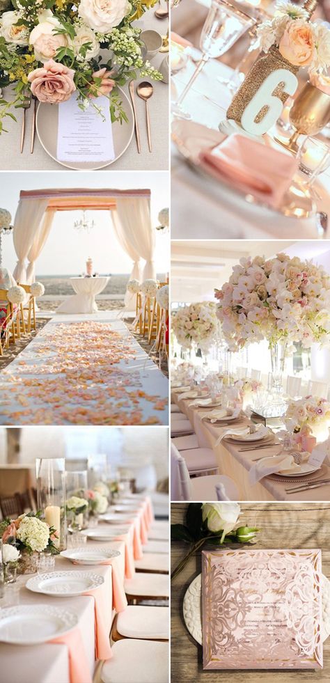 Peach Wedding Colors, Wedding Color Ideas, Neutral Wedding Colors, Neutral Wedding, Peach Wedding, Wedding Color, Rose Gold Wedding, Super Ideas, Wedding Color Schemes