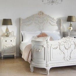 Parisian Bed, Ornate Bed, French Beds, French Bed, Ornate Furniture, Chic Bedroom, French Furniture, Bed Styling, Upholstered Beds