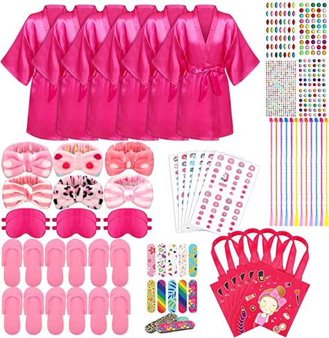 Spa Party Activities For Kids, Spa Kids Birthday Party, Spa Day Birthday Party Ideas For Kids, Girls Spa Party Ideas, Girls Spa Party Ideas Kids, Spa Party Ideas For Girls Birthday, Sleepover Gifts, 7th Birthday Party For Girls, Spa Party Activities