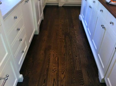 Duraseal Spice Brown Mulling Over Wood Floor Colors Dark Brown Wood Bed, Brown Wood Bed, Oak Floor Stains, Floor Stain Colors, Wood Floor Colors, Red Oak Floors, Dark Brown Cabinets, Hardwood Floor Colors, Floor Stain