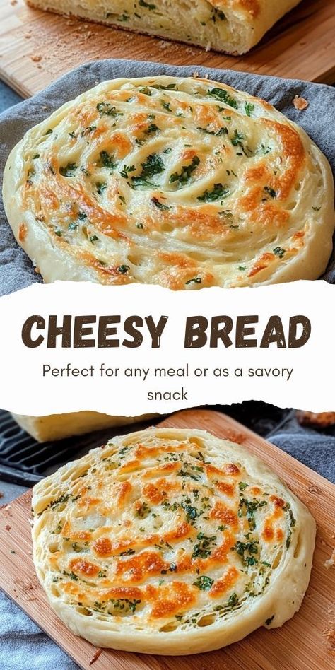 Cheesy Herb Bread Recipe Ingredients: For the Dough: 240 grams all-purpose flour (about 1 1/2 cups) 1 teaspoon salt 150 milliliters warm milk (about 3/5 cup) #Cheesy #Bread Herb Bread Recipe, Food To Try, Herb Bread, Artisan Bread Recipes, Cooking Bread, Cheesy Bread, Bread Bun, Bread Recipes Sweet, Bread Bowls