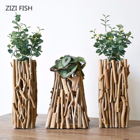 Cheap Vases, Buy Quality Home & Garden Directly from China Suppliers:Handmade wooden geometric vase decoration Fake flower decoration Living room potted flower arrangement With lights Enjoy ✓Free Shipping Worldwide! ✓Limited Time Sale ✓Easy Return. Cheap Vases, Geometric Vase, Boho Space, Geometric Vases, Rustic Vase, Handmade Vase, Wooden Vase, Wood Vase, Flickering Candles