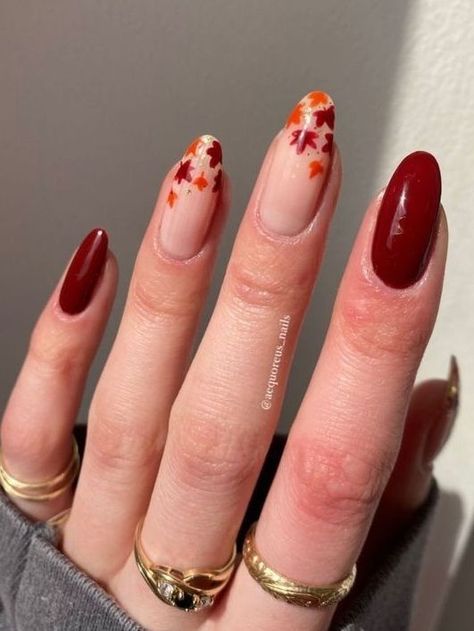 Kutek Disney, Thanksgiving Nail Designs, Simple Fall Nails, September Nails, November Nails, Fall Gel Nails, October Nails, Cute Nails For Fall, Nagel Tips