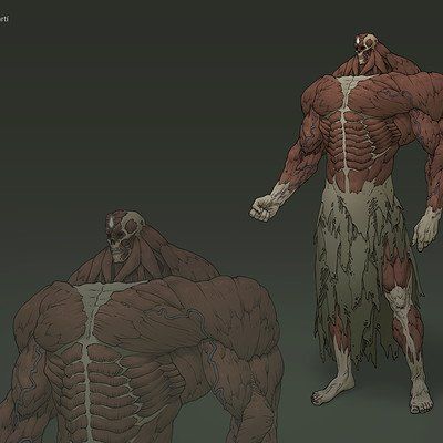 ArtStation - Guillem Ferrer Titan Concept Art, Aot Game, Marvel Tribute, Aot Titans, Monster Sketch, Creepy Monster, Super Powers Art, Alien Concept Art, Monster Concept Art