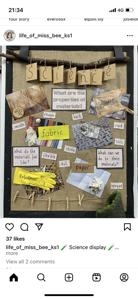 Forces Ks2 Display, Materials Display Ks1, Everyday Materials Year 1, Materials Year 1, Hessian Displays Classroom, Year 1 Displays, Year 1 Classroom Ideas, Year 5 Classroom Ideas, Year 1 Classroom Layout