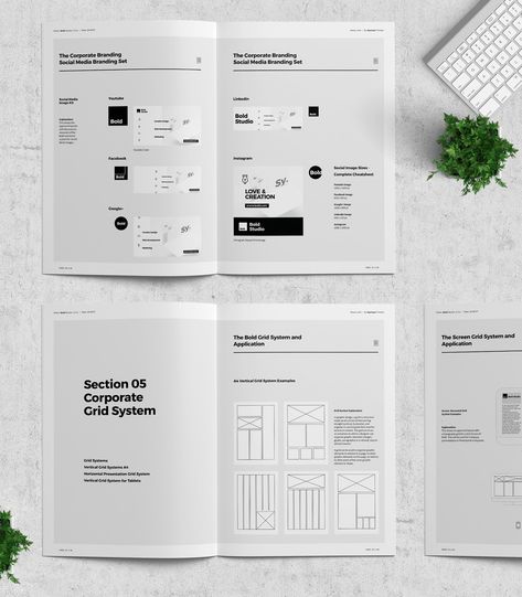 Bold Brand Manual & Guidelines on Behance Brand Manual, Letter Format, Design Brochure, Grid System, Social Media Branding, Corporate Branding, Corporate Design, Brochure Design, Brochure Template