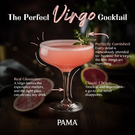 Want to impress your Virgo besties this season? This cocktail is all about precision, balance, and understated elegance- the perfect embodiment of a Virgo. Enjoy accordingly ✨

Ingredients
2 oz of PAMA
2 oz Gin 
3/4 oz Fresh Lemon Juice
1/2 oz Honey Syrup 
1/4 oz Dry Vermouth
2 Dashes of Angostura Bitters 
Ice 
Lemon Twist garnish

#VirgoSZN #VirgoCocktail #PAMA #21+ Dry Vermouth Cocktails, Lemon Twist Garnish, Vermouth Cocktails, Vermouth Cocktail, Lemon Twist, Dry Vermouth, Honey Syrup, Angostura Bitters, Earth Signs