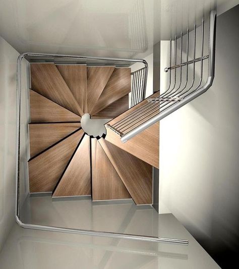 Small Space Staircase, سلالم حلزونية, Spiral Stairs Design, Small Staircase, Diy Staircase, Stairs Design Interior, Building Stairs, Loft Stairs, Stairs Architecture