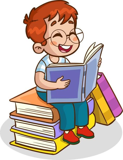 children reading book. kids studying with a book. Vector illustration Book Vector Illustration, Reading Books Illustration, Reading Cartoon, Book Vector, Children Reading, Kids Reading Books, Happy Students, Cartoon Books, Kids Study