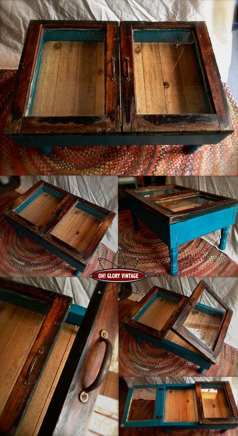 Reclaimed coffee table Window Coffee Table, Cowboy Bar, Reclaimed Windows, Repurposed Windows, Deco Champetre, Window Projects, Ikea Hackers, Old Windows, Window Frames