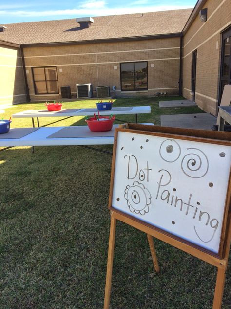 Dot Day/ Field Day Collaboration! Field Day Art Activities, Art Field Day Activities, Field Day Stations, Pre K Field Day Games, Elementary Field Day Games, Preschool Field Day Activities, Field Games, Field Day Activities, Field Day Games