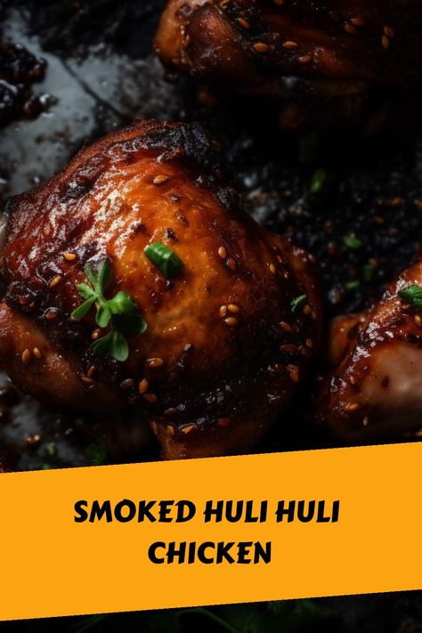 Hawaiian vibes meet the smoker in this huli huli smoked chicken recipe. Sweet, smoky, and full of aloha spirit. Smoked Huli Huli Chicken, Smoked Hawaiian Chicken, Hawaiian Smoked Meat Recipes, Smoked Pineapple Chicken, Smoked Chicken Recipes, Grilled Chicken Legs, Hawaiian Chicken Recipes, Huli Chicken, Huli Huli