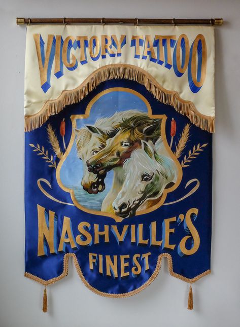 Flag Design Ideas, Victory Tattoo, Tattoo Banner, Ribbon In The Sky, Sign Painter, Cloth Banners, Vintage Banner, Diy Projects Gifts, Horror Tattoo