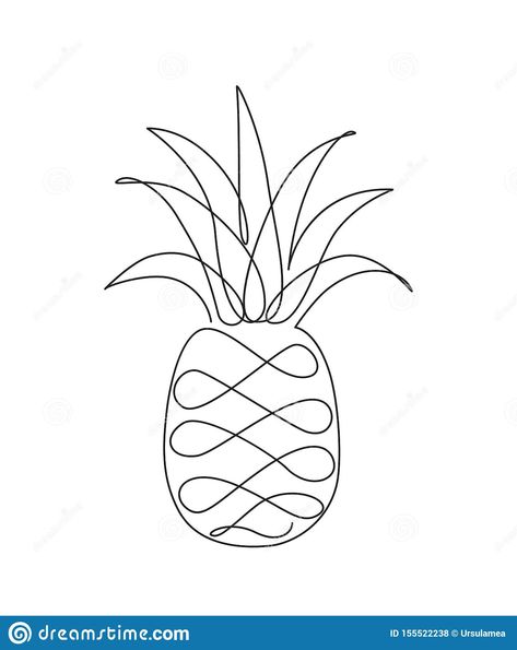 Pineapple Sketch, Pinapple Tattoos, Pineapple Drawing, Pineapple Illustration, Tropical Tattoo, Pineapple Tattoo, One Line Tattoo, Traditional Tattoo Designs, Sharpie Tattoos