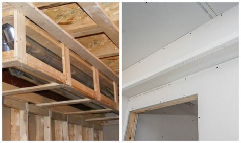 How to Frame Around Ductwork in 5 Easy Steps - Scott McGillivray Furnace Cover Ideas, Framing A Basement, Framing Basement Walls, Bulkhead Ceiling, Scott Mcgillivray, Basement Decoration, House Renos, Basement Redo, Dream Basement