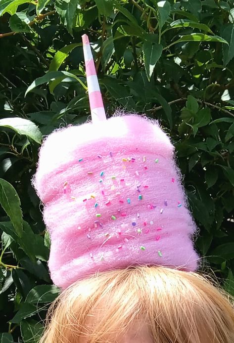 Small/young Kids Size Cotton Candy Headband, Cotton Candy Poof Hairpiece, Faux Cotton Candy - Etsy Diy Cotton Candy Costume Women, Cotton Candy Family Costume, Cotton Candy Costumes, Candy Hats, Cotton Candy Hat, Womens Cotton Candy Costume, Cotton Candy Headband, Cotton Candy Wig, Fake Cotton Candy