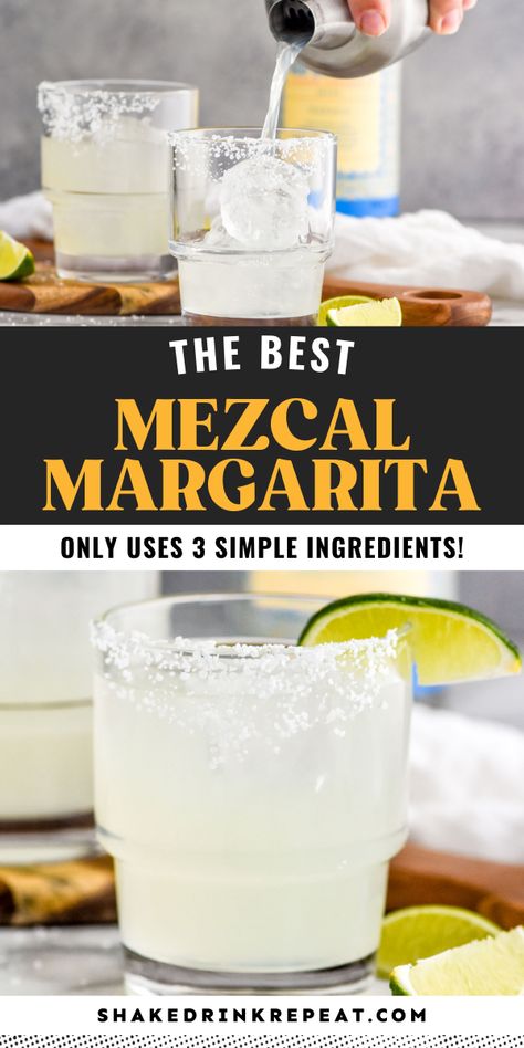 Smokey Margarita Recipe, Pitcher Margarita Recipe, Mezcal Margarita, Easy Margarita, Mezcal Cocktails, Classic Margarita, Easy Comfort Food, Margarita Recipe, Cocktail Drinks Recipes