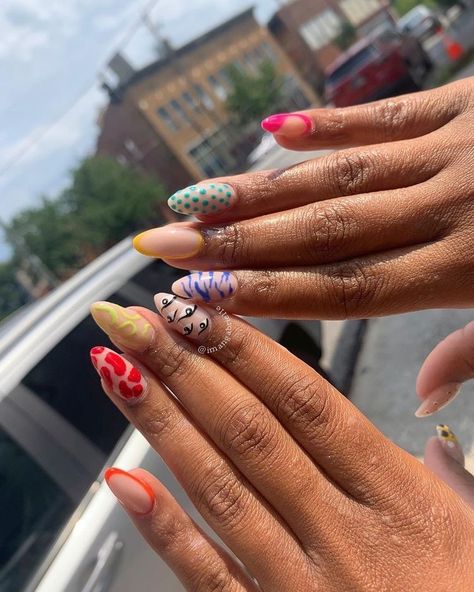 Nail Design Glitter, Retro Nails, Edgy Nails, Minimalist Nails, Dream Nails, Fire Nails, Funky Nails, Pretty Acrylic Nails, Types Of Nails