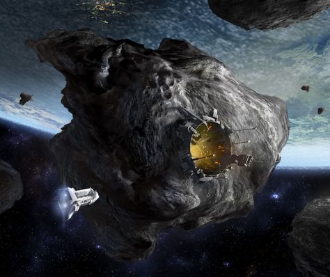 ArtStation - Asteroid Mining Station, Bas Ruhe Mutant Chronicles, Asteroid Mining, Sci Fi Landscape, Sci Fi Environment, Starship Design, Sci Fi Ships, Spaceship Concept, Star Wars Rpg, Spaceship Design