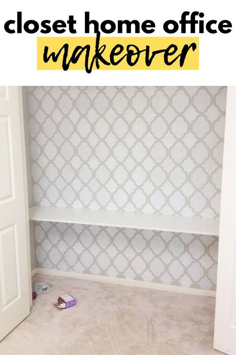 If you don't have a home office turn your closet into a much needed work space. These before and after closet desks organization on a budget will inspire you. Closet Turned Into Desk Area, Closet Desks, Desks Organization, Closet Turned Office, Cloffice Ideas, Organization On A Budget, Nook Furniture, Closet Office Organization, Closet Desk