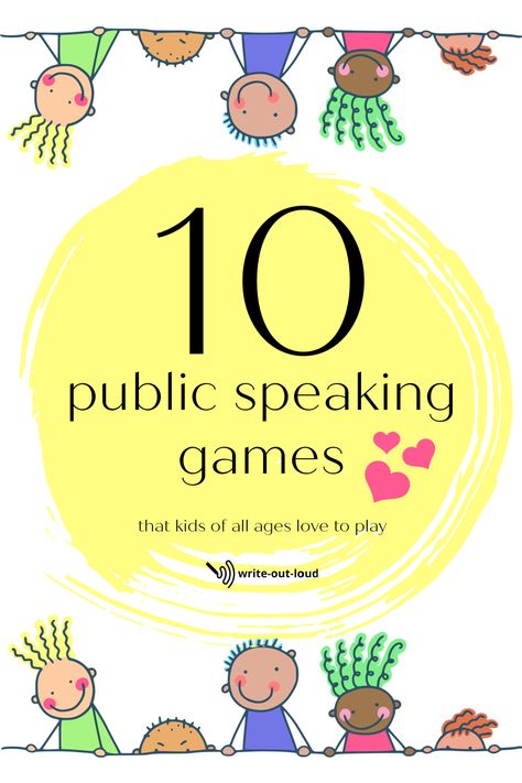 If you're looking for fun-filled speech activities check these out.There are 7 tried and tested public speaking games on this page - ones that have been a great 'yee-haa-hooray' splendiferous success for me. You'll find they'll adapt easily to suit children of all ages; from around middle school to adulthood and don't require a great deal of set-up preparation. Fun Public Speaking Activities, English Class Icebreakers, Fun English Activities Middle School, Teaching Public Speaking High School, English Skills Activities, Communication Building Activities, Debate Games Middle School, English Communication Activities, Skill Share Classes