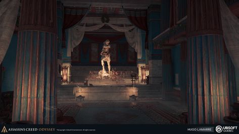 ArtStation - Assassin's Creed Odyssey - Limestone Temple Kit's And Landmarks, Hugo Lamarre Temple Of Apollo Delphi, Ancient Greece Architecture, Temple Of Apollo, Oracle Of Delphi, Greece Architecture, Assassin's Creed Odyssey, Sun Projects, Greek Temple, Assassins Creed Odyssey