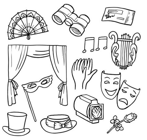 291 Theater Mask Doodle Vector and Icons - iStock - iStock Musical Theatre Doodles, Drama Drawings Art, Theatre Art Drawing, Theater Drawing Ideas, Theatre Aesthetic Drawing, Theatre Doodles, Drama Masks Drawing, Drama Doodles, Theater Coloring Pages