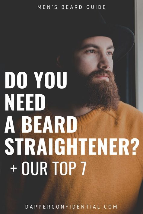 Whether you own a curly or a coarse beard, the daily battle to keep it tamed is a guaranteed struggle; the best beard straightener can help. Read the article for our top 7. Beard Straightener, Beard Guide, Curly Beard, Professional Beard, Beard Straightening, Straightening Comb, Grey Beards, Short Beard, Long Beards