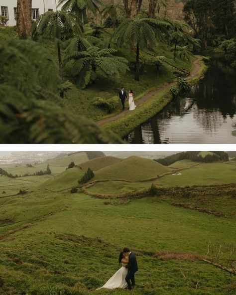 If the Azores islands of Portugal isn’t on your bucket list, IT SHOULD BE!!! The Azores is a cluster of islands in the Atlantic Ocean off the coast of Portugal. The lush green hills and clear blue oceans are literally swoon-worthy. And the only way to get to the Azores is to make a pitstop in Lisbon… my favorite city!!! I am crossing my fingers for the day I get to be back in this beautiful place. Idk about you, but I think it makes the perfect backdrop for an elopement ;) [Elopement Photog... Azores Wedding, Europe Elopement, Island Elopement, Azores Islands, The Azores, European Wedding, Green Hills, Destination Elopement, Atlantic Ocean