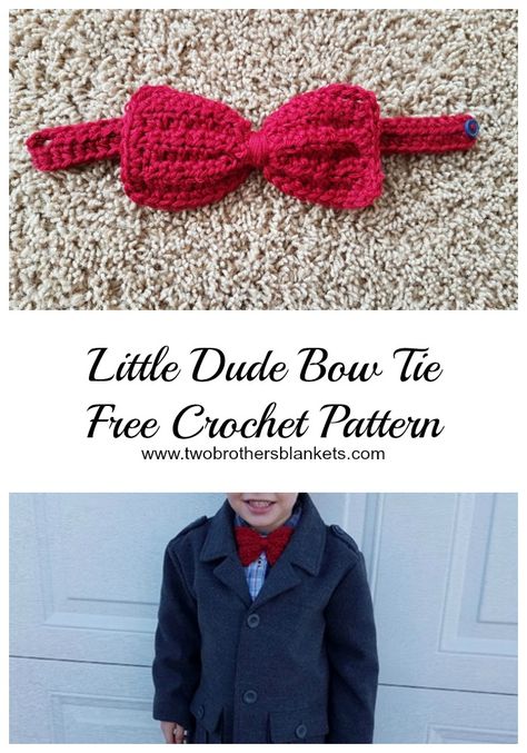 LITTLE Crocheted Bow Tie Pattern, How To Crochet A Bow Tie, Crochet Bow Tie Pattern, Small Crochet Bow Tie Free Pattern, Crochet Bow Tie For Teddy Bear, Crochet Bowtie Pattern, Crochet Bowtie Free Pattern, Crochet Dog Bow Tie Free Pattern, Crochet Bow Tie Free Pattern