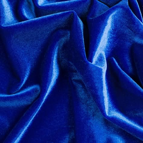 Royal Blue Stretch Velvet Apparel Spandex Fabric - Fashion Fabrics Los Angeles Blue Aesthetic Dark, Blue Velvet Fabric, Blue And White Fabric, Blue Aesthetic Pastel, Velvet Clothes, Aesthetic Colors, Feeling Blue, Stretch Velvet, Blue Wallpapers