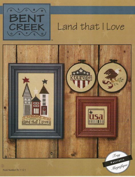 Patriotic Cross Stitch Patterns, Patriotic Cross, Cross Stitch Gallery, Bent Creek, Little House Needleworks, Dyi Gifts, Blackbird Designs, Cross Stitch Freebies, Stitch Ideas