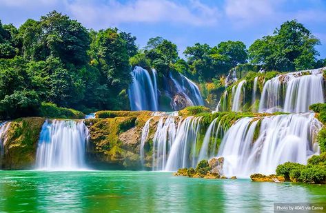 Ban Gioc Detian Waterfalls - closeup Nature, Cao Bang, Famous Waterfalls, Vietnam Tours, Largest Waterfall, Travel Wishlist, Luxury Cruise, Historical Monuments, Travel Packages