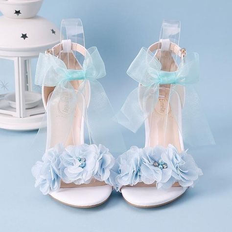 Kasut Kahwin, Kasut Pengantin, Cute Shoes Heels, Cinderella Shoes, White Wedding Shoes, Kawaii Shoes, Bridal Heels, Wedding Shoes Heels, Fancy Shoes