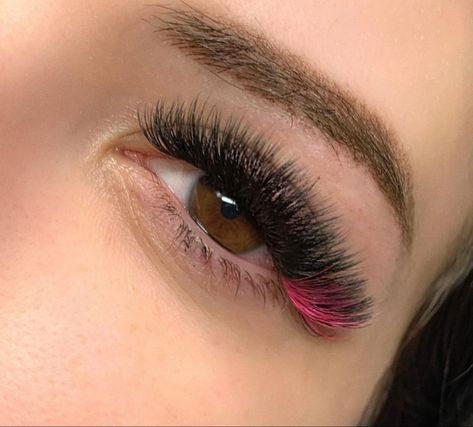 Pink Lash Extensions, Color Eyelash Extensions, Natural Fake Eyelashes, Lashes Fake Eyelashes, Lash Extensions Styles, Perfect Eyelashes, False Eyelash Extensions, Pretty Lashes, Eyelash Extentions