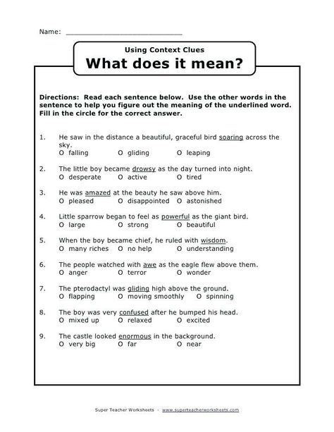 Context Clues Lesson, Verbal Reasoning, Context Clues Worksheets, 5th Grade Worksheets, First Grade Worksheets, 1st Grade Math Worksheets, 2nd Grade Worksheets, Context Clues, Comprehension Worksheets